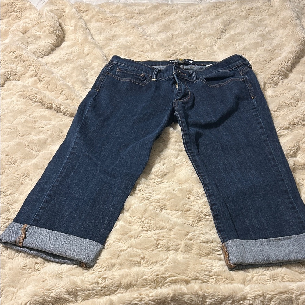 Lucky Brand Dark Blue Boyfriend sweet-n crop jeans